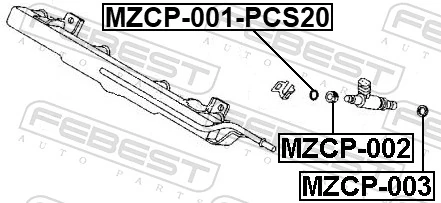 FEBEST MZCP-001-PCS20 Seal Ring, injector
