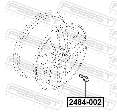 Wheel Stud 2485B-002