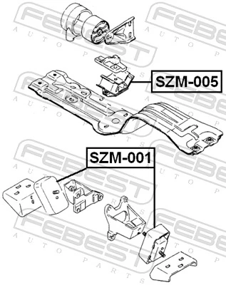 FEBEST SZM-005 Mounting, engine