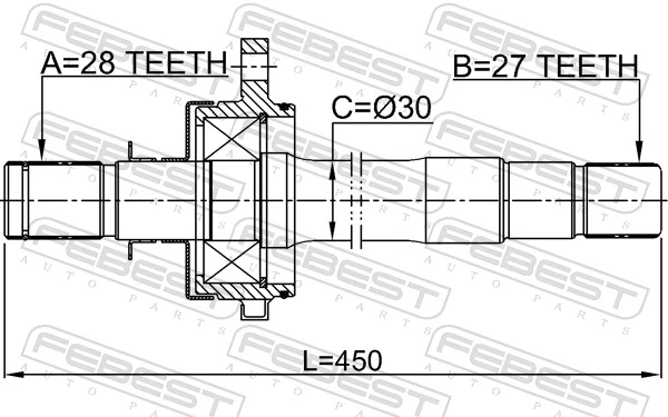 Drive Shaft 1212-JX1LH