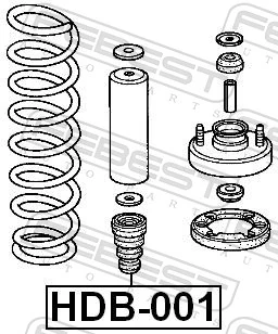 FEBEST HDB-001 Rubber Buffer, suspension