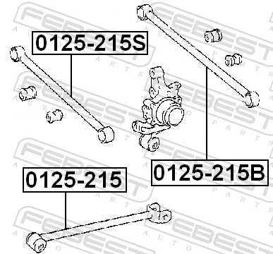 Control/Trailing Arm, wheel suspension 0125-215B