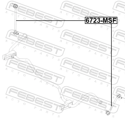 FEBEST 6723-MSF Link/Coupling Rod, stabiliser bar