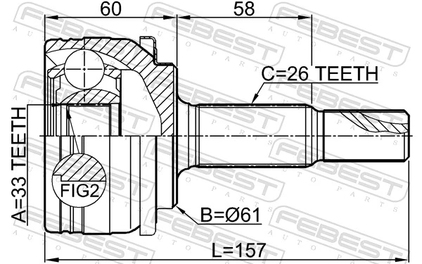 Joint Kit, drive shaft 0110-AXVA70