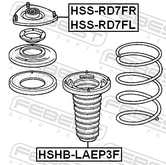 FEBEST HSHB-LAEP3F Protective Cap/Bellow, shock absorber