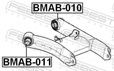 Mounting, control/trailing arm BMAB-010
