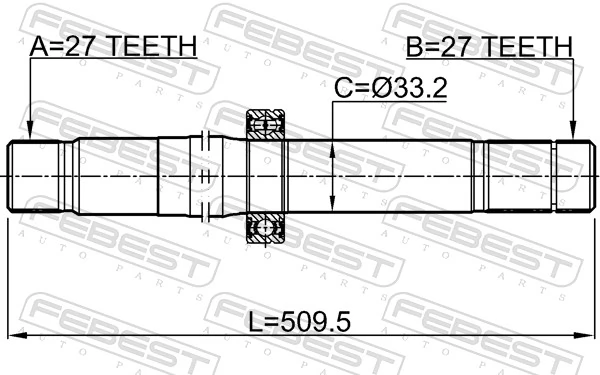 FEBEST 1612-222 Drive Shaft