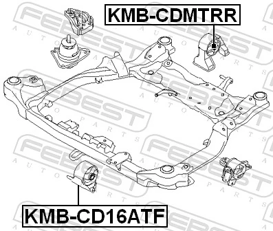 Mounting, engine KMB-CD16ATF