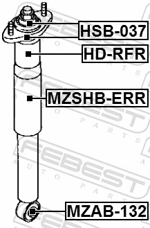 Bush, shock absorber MZAB-132