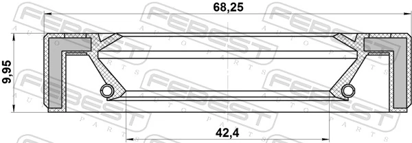 FEBEST 95GAW-44680909X Shaft Seal, drive shaft