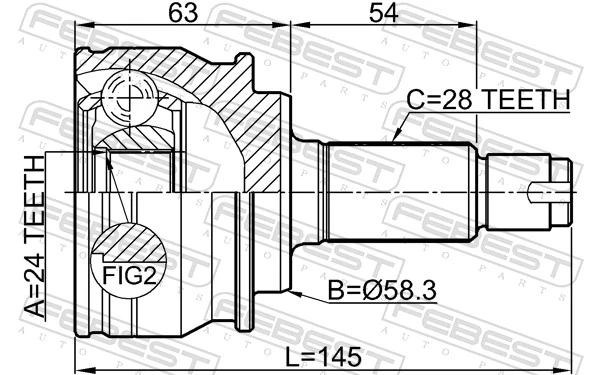 Joint Kit, drive shaft 0710-GVJBR