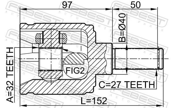 Joint Kit, drive shaft 0311-CFLH