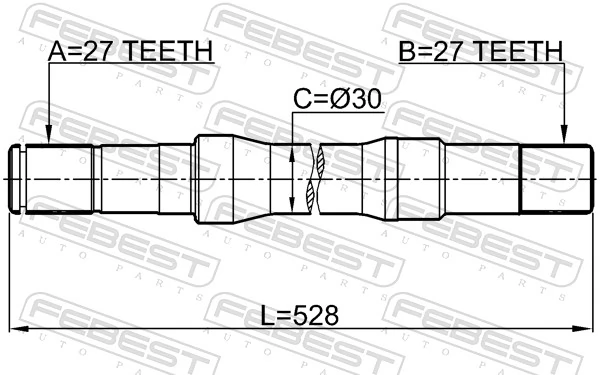 FEBEST 1012-C100RH Drive Shaft