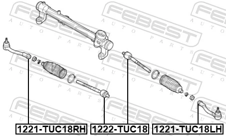 Tie Rod End 1221-TUC18LH