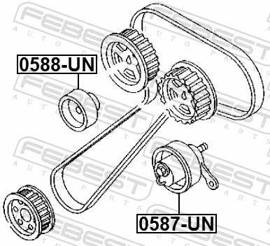 Deflection Pulley/Guide Pulley, timing belt 0588-UN