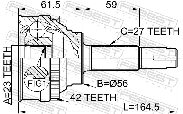 Joint Kit, drive shaft 0210-019A42