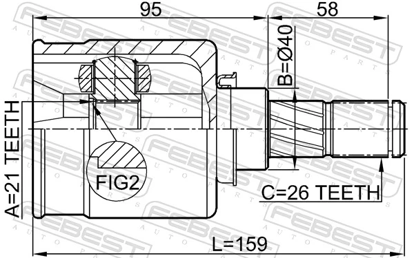 FEBEST 0211-K12 Joint Kit, drive shaft