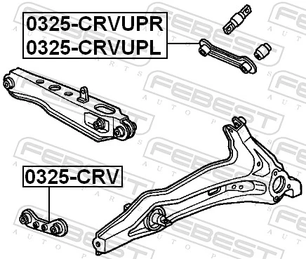 Control/Trailing Arm, wheel suspension 0325-CRVUPR