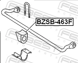 FEBEST BZSB-463F Mounting, stabiliser bar