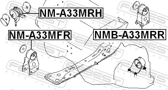 FEBEST NMB-A33MRR Mounting, engine