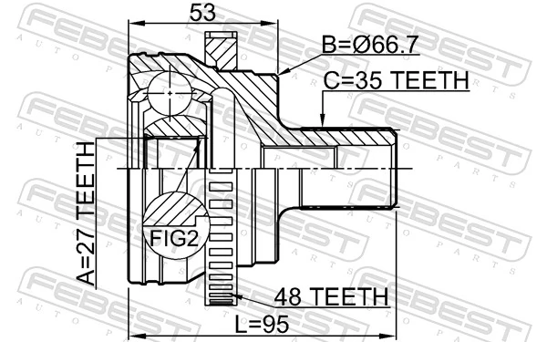 Joint Kit, drive shaft 1610-220A48