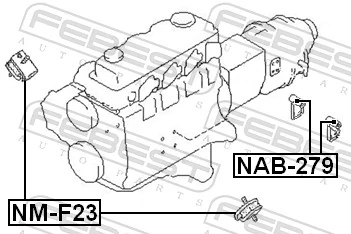 FEBEST NM-F23 Mounting, engine