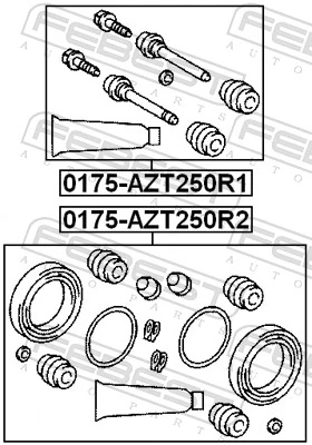 FEBEST 0175-AZT250R1 Repair Kit, brake caliper