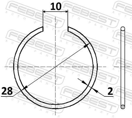 FEBEST CC-1-28X2 Mounting Set, drive shaft bellow