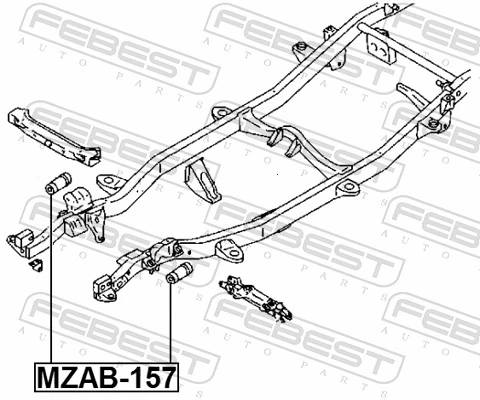 FEBEST MZAB-157 Mounting, control/trailing arm