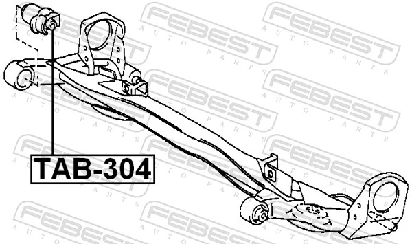 FEBEST TAB-304 Bushing, axle beam