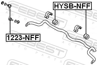 Mounting, stabiliser bar HYSB-NFF