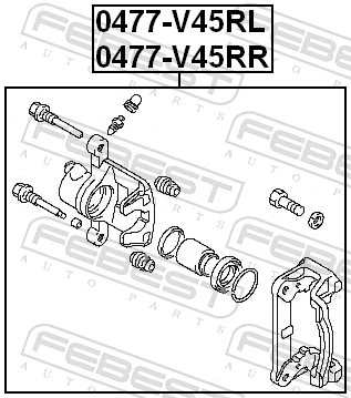 Brake Caliper 0477-V45RR