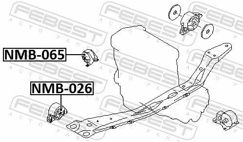 FEBEST NMB-065 Mounting, engine