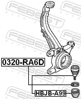 FEBEST HBJB-A99 Repair kit, supporting/ball joint