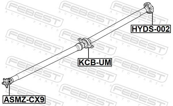Bearing, propshaft centre bearing KCB-UM