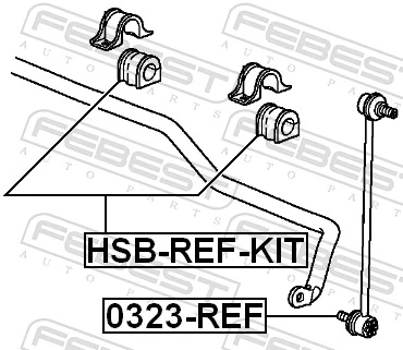 Repair Kit, stabiliser bush HSB-REF-KIT