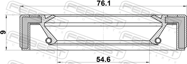FEBEST 95GAY-56760909C Shaft Seal, drive shaft