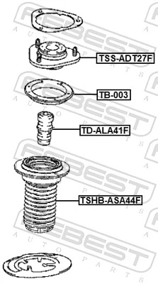 FEBEST TD-ALA41F Rubber Buffer, suspension