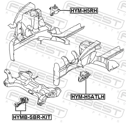FEBEST HYM-H5ATLH Mounting, engine