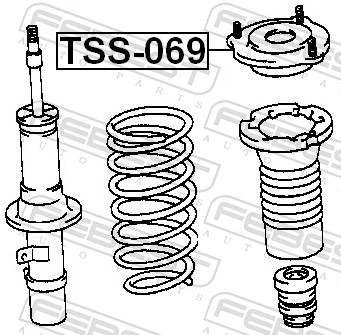 FEBEST TSS-069 Suspension Strut Support Mount