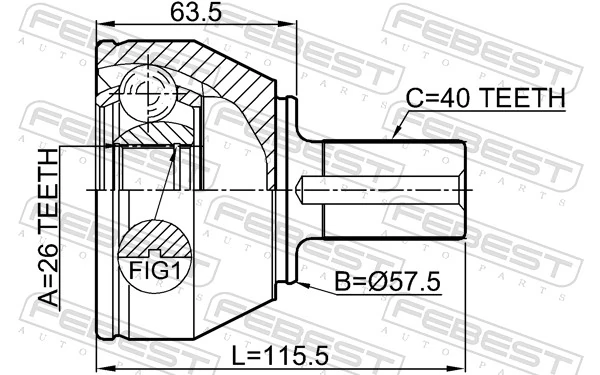 Joint Kit, drive shaft 2110-CA223