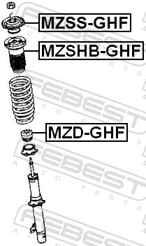 Rubber Buffer, suspension MZD-GHF
