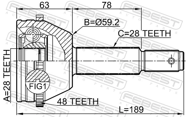 Juego de articulación, árbol de transmisión 2110-TT985A48