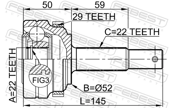 Joint Kit, drive shaft 1810-211A29