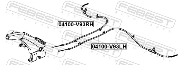 Cable Pull, parking brake 04100-V93LH