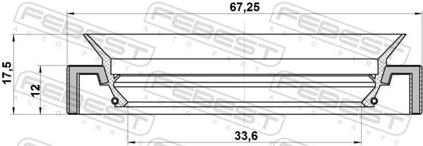 FEBEST 95HAY-35671017R Shaft Seal, drive shaft