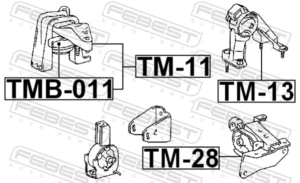 FEBEST TM-11 Mounting, engine