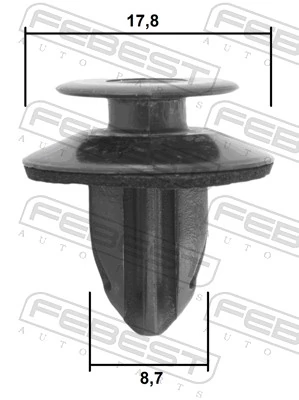FEBEST 88570-087 Clip, trim/protection strip