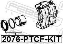 FEBEST 2076-PTCF-KIT Repair Kit, brake caliper