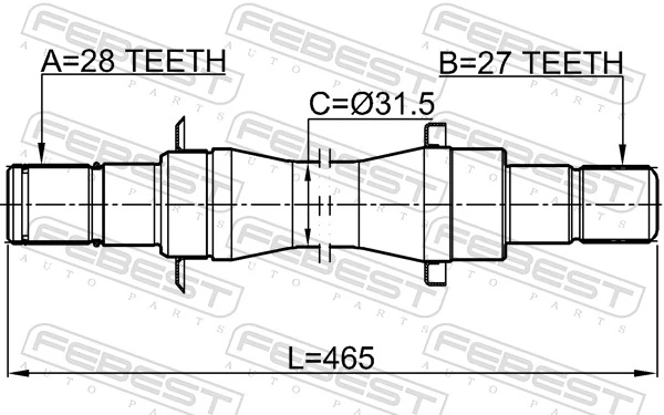 Drive Shaft 1212-D716AT4WD
